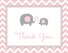 Elephant Pink Thank You Cards