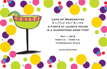 Bright Margarita Multi Colored Dots Invitations