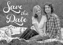 Flowing Script Save the Date Photo Cards