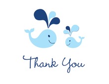 Blue Whale Splash Thank You Cards