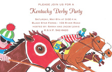 Jockeys Horseback Racing Colors Invitation