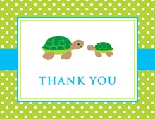 Blue Elephants Baby Shower Thank You Note