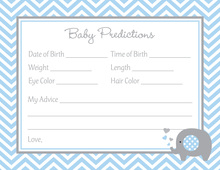 Navy Stripes Gold Anchor Baby Prediction Cards