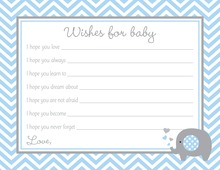 Boho Blue Tribal Patterns Baby Wish Cards