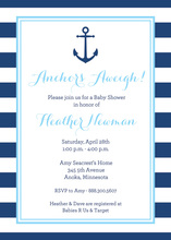 Preppy Anchor Nautical Invitations