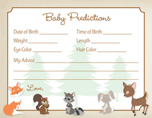 Woodland Animals Baby Predictions