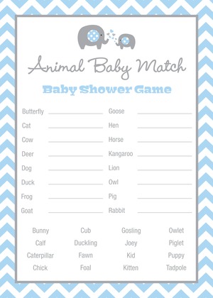 Blue Chevron Elephant Who Knows Mommy Best Game