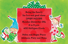 Fun Holiday Elves Invitation
