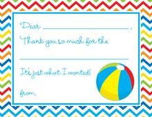 Multicolored Beach Ball Pool Party Photo Cards