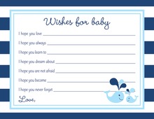 Baby Blue Bow Tie Baby Wish Cards
