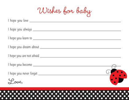 Cute Flying Ladybug Advice Cards