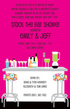 Traditional Wood Bar Party Shower Invitations