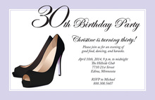 Sassy Legs With Red Shoes Invitation