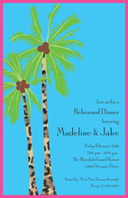 Bright Windy Palms Tropical Tree Party Invitations