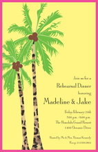 Sunny Palms Tree Yellow Party Invitations