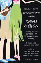 Green Wood Grain Border Cocktails On The Patio Invitations