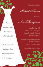 Silhouette Chic White Gown Holiday Invitations