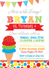 Ice Cream Party Invitation