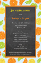 Fresh Citrus Border Chalkboard Invitations