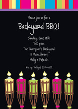 Silhouettes Summer Outdoor Grilling Party Invitations