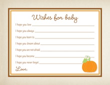 Little Pumpkin Baby Wishes Card