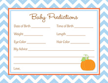 Light Blue Polka Dots Baby Prediction Cards