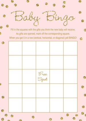 Gold Glitter Dots Pink Who Knows Mommy Best Game