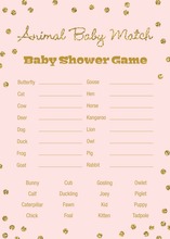 Pink Chevron Elephant Baby Animal Name Game