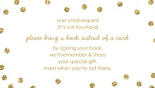 Gold Glitter Graphic Stars Bring A Book Card