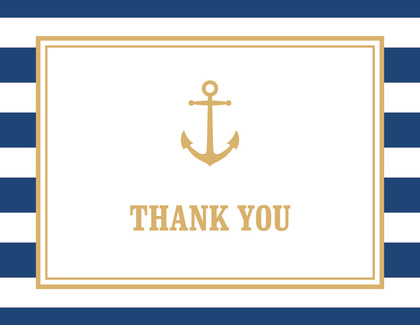 Navy Gold Nautical Shower Fill-in Invitations