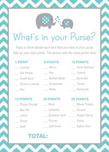 Chalkboard Whimsical Script What's In Your Purse Game