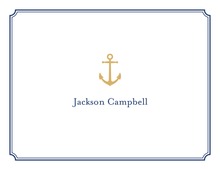 Simple Gold Anchor Nautical Thank You Cards