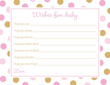 Light Pink Stripes Watercolor Flowers Baby Wishes