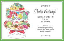 Cookie Stand Green Holiday Invitations