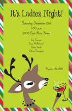 Happy Reindeer Riot Cocktail Invitations