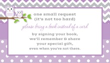 Lavender Polka Dots Bring A Book Card