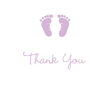Purple Baby Feet Footprint Bring A Book Card