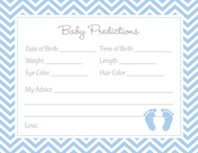 Baby Blue Bow Tie Baby Prediction Cards
