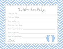 Boho Blue Tribal Patterns Baby Wish Cards