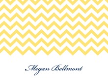 Yellow Chevrons Personalized Folded Note
