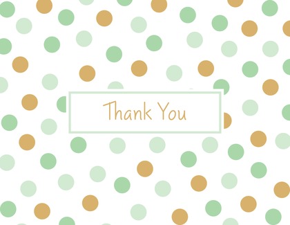 Pink Gold Dots Folded Thank You Cards