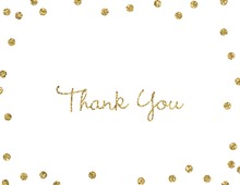 Gold Glitter Graphic Dots Thank You Cards