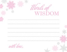 Gold Glitter Pink Stripes Advice Cards