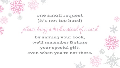 Pink Snowflakes Raffle Cards