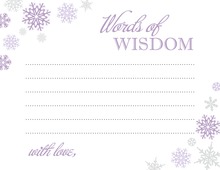 Purple Snowflakes Advice Cards