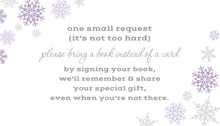 Purple Snowflakes Bring A Book Card