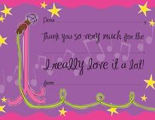 Star Singer Quality Kids Fill-in Thank You Cards