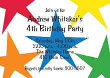 All Star Birthday Party Invitations