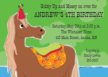 Pretty Birthday Pony Invitation
