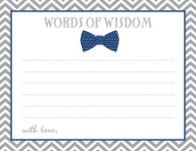 Navy Bow Tie Baby Shower Advice Cards